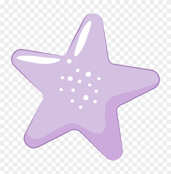 Star with purple color on transparent background PNG
