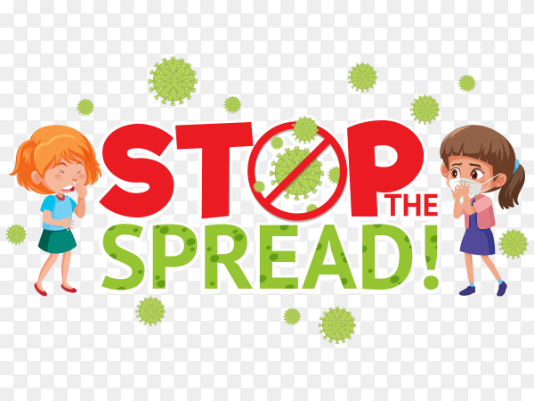 Stop corona virus sign premium vector PNG