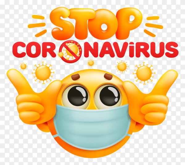 Stop coronavirus 2019-ncov awareness title clipart PNG