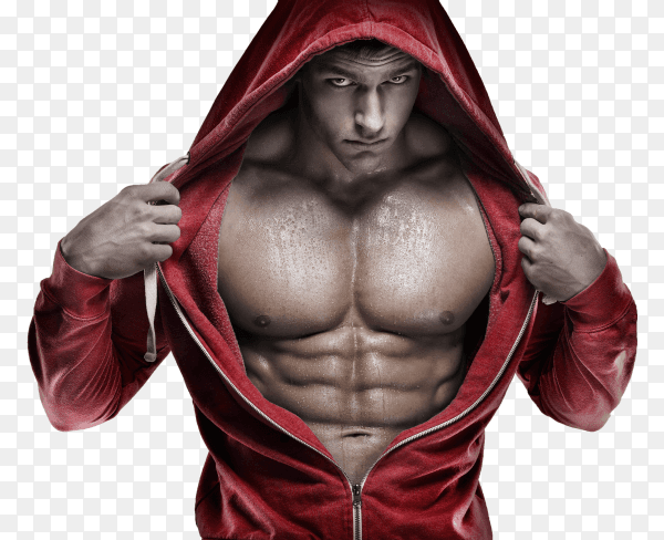 Strong bodybuilder - Muscular man working out in gym doing exercises transparent PNG