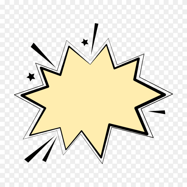 Style flat speech bubble on transparent background PNG