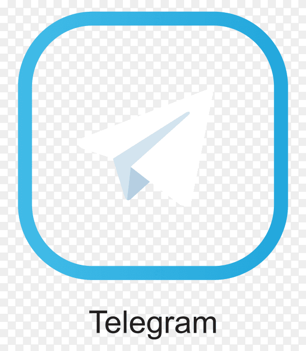 Telegram icon in flat design on transparent background PNG