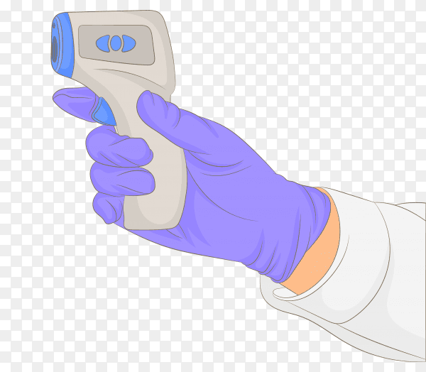 Temperature measurement device on transparent background PNG