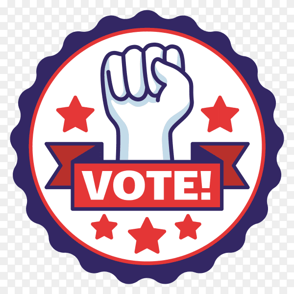 Usa voting badge Illustration on transparent background PNG