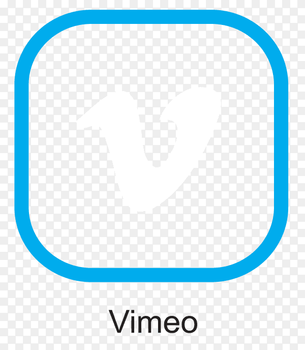 Vimeo icon in flat design on transparent background PNG