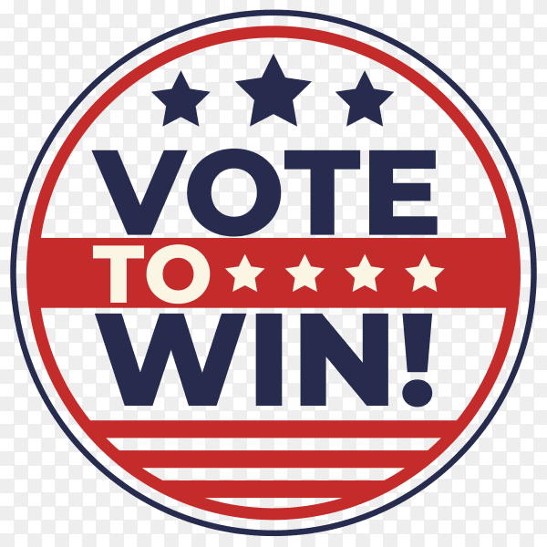 Vote 2020 Badge For Elections In Usa on transparent background PNG