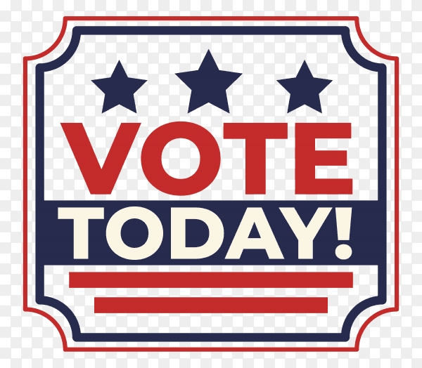 Vote Badge For Elections In Usa Illustration on transparent background PNG