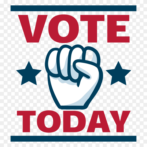 Vote Badge For Elections In Usa on transparent background PNG