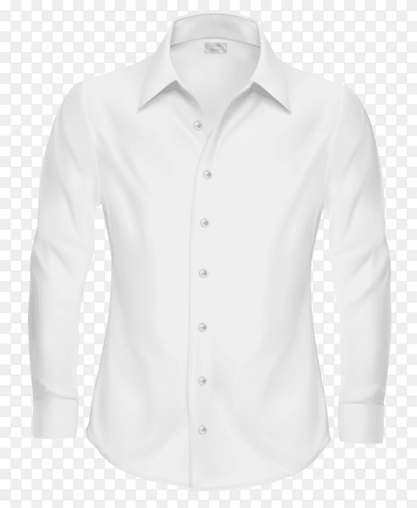 White shirt isolated on transparent background PNG
