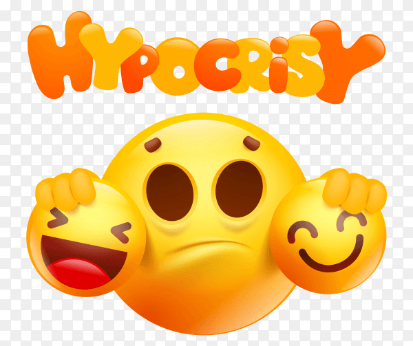 Yellow emoji smile face on transparent background PNG