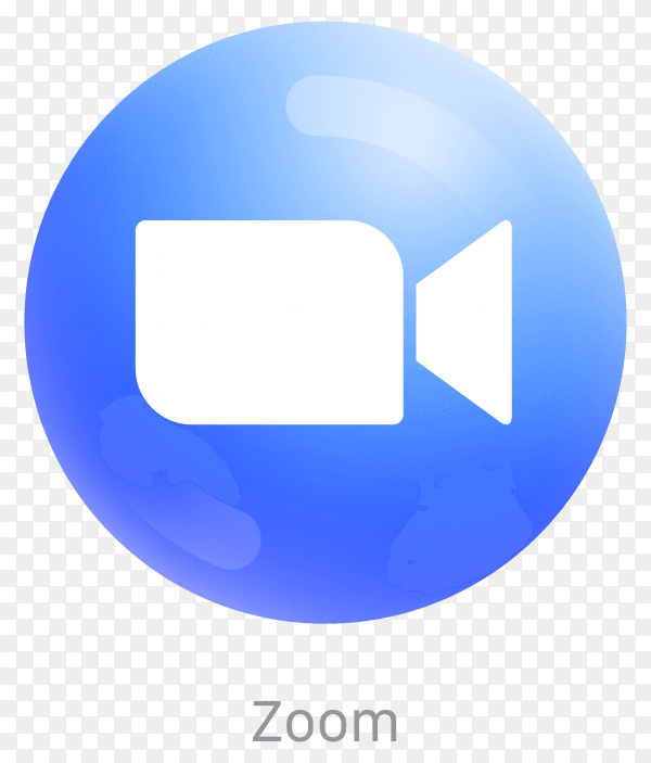 Zoom icon design with blue color on transparent background PNG