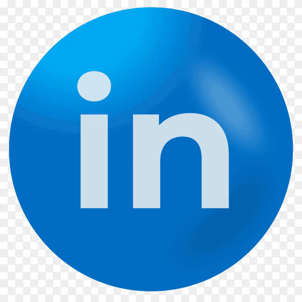 linkedin logo design on transparent background PNG