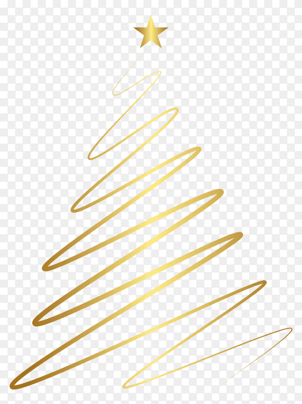 Abstract christmas tree on transparent background PNG