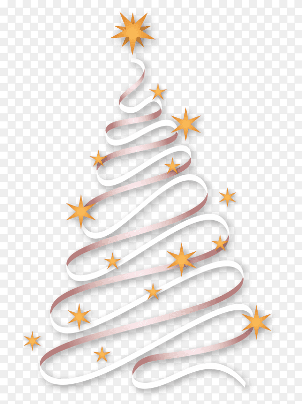 Abstract Christmas tree premium vector PNG