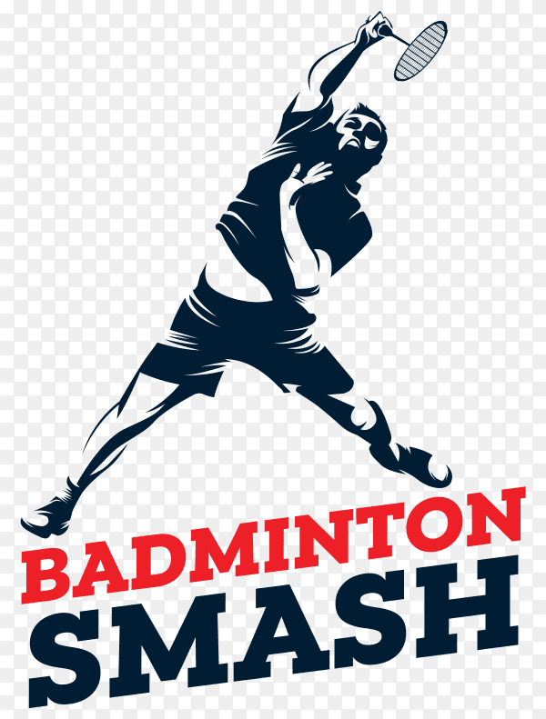Badminton logo on transparent background PNG