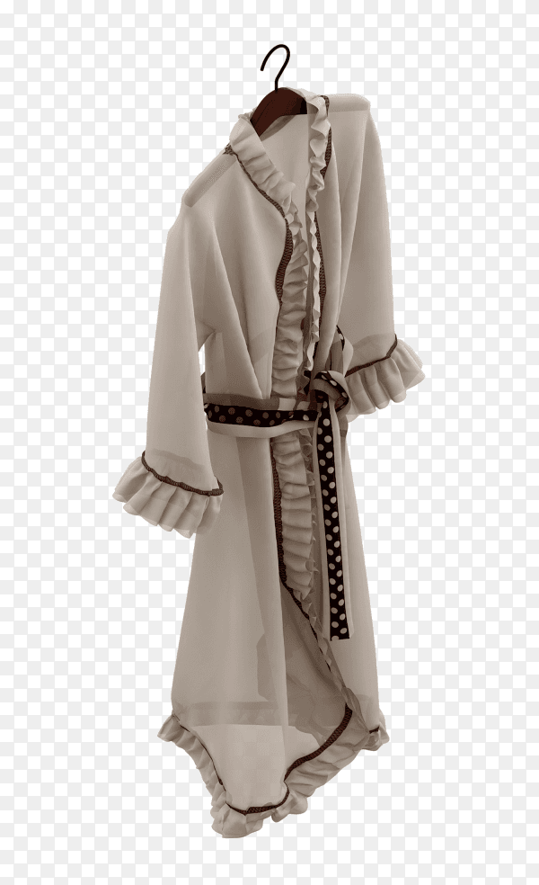 Beautiful white dress on transparent background PNG