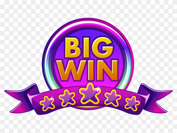 Big win banner Design on transparent background PNG