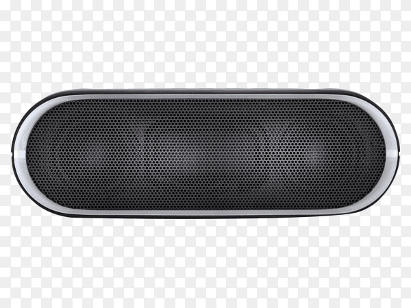 Black Bluetooth speaker with lights premium vector PNG