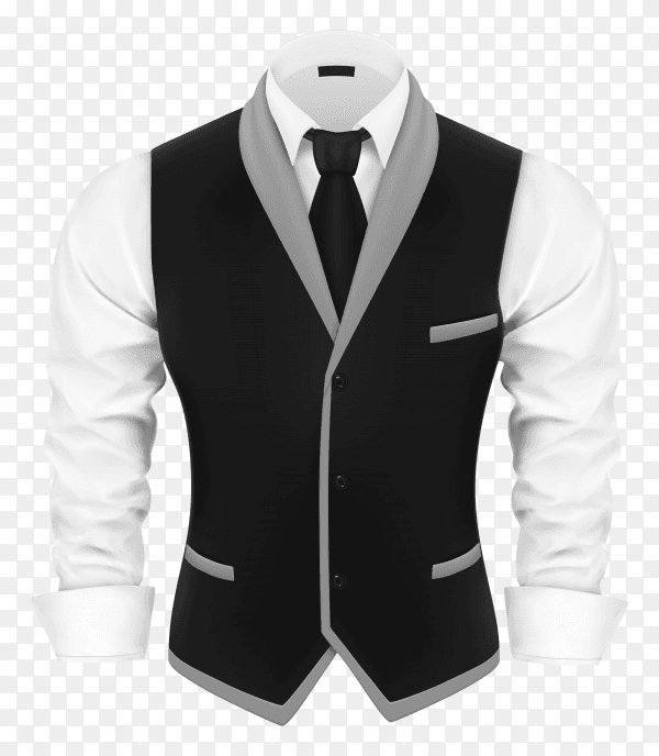Black business man suit premium vector PNG