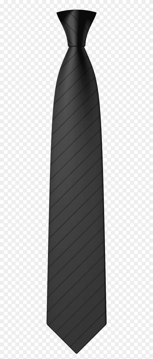 Black tie illustration on transparent background PNG