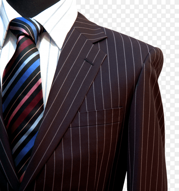 Brown suit on transparent background PNG