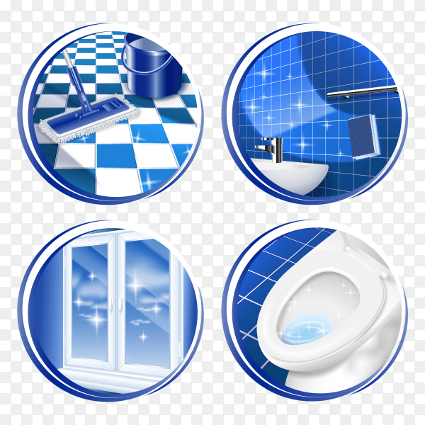 Cleaning house surface icon on transparent background PNG