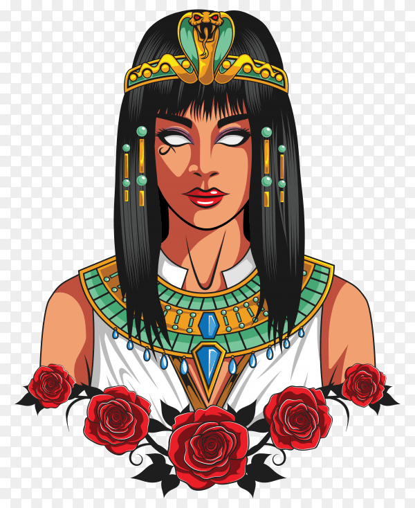 Cleopatra esport logo on transparent background PNG