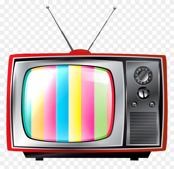 Colorful TV on transparent background PNG