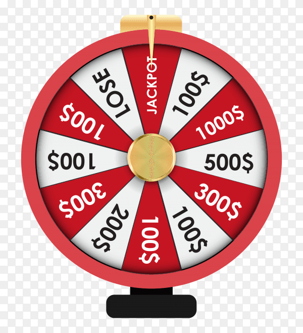 Colorful wheel of luck or fortune on transparent background PNG