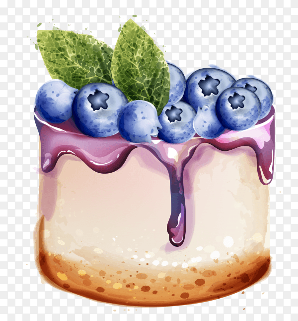 Delicious cake illustration on transparent background PNG
