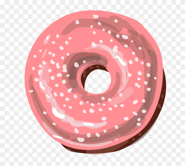 Delicious dount on transparent background PNG