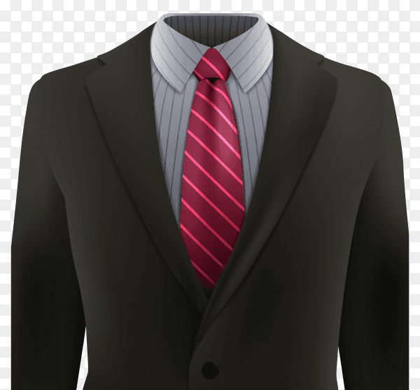 Elegant suit on transparent background PNG