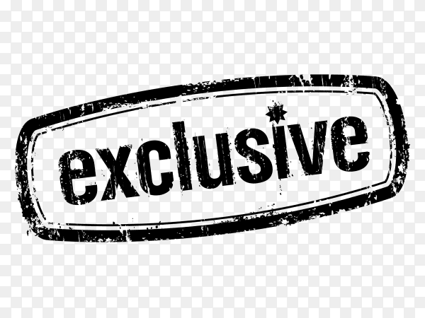 Exclusive lettering design banner on transparent PNG