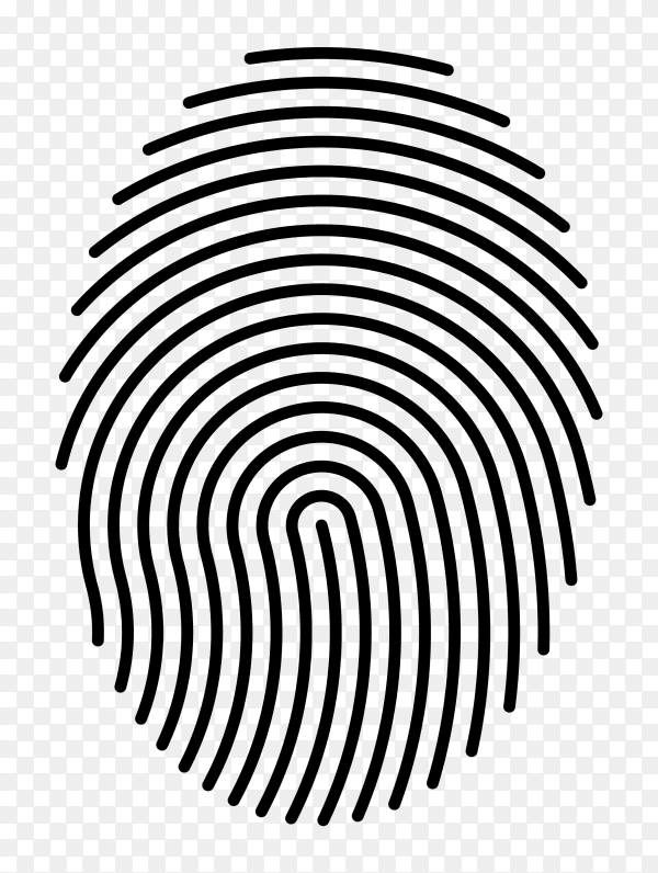 Finger print illustration on transparent background PNG