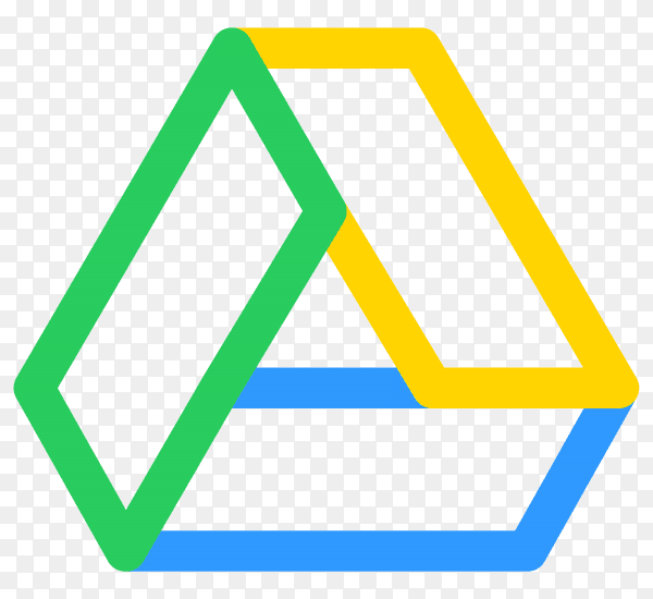 Flat design Logo google drive on transparent PNG