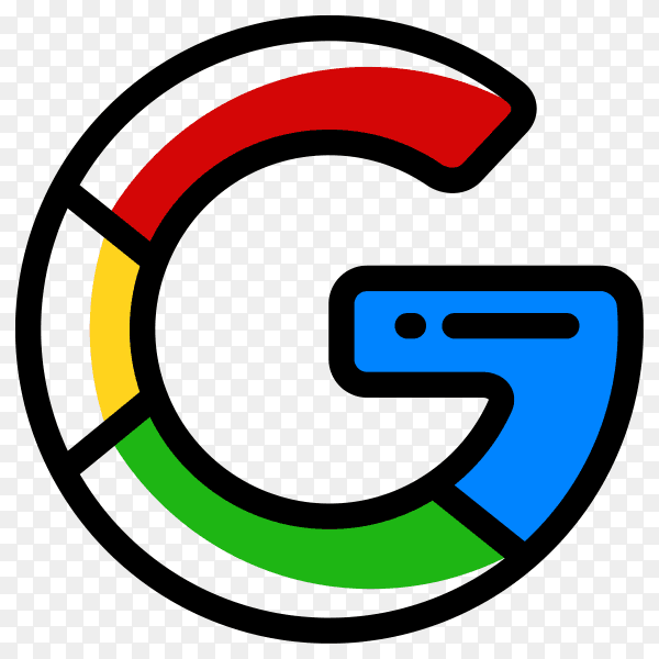Google Logo illustration on transparent PNG
