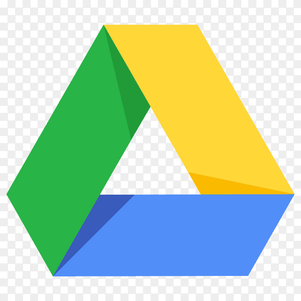 Google drive logo on transparent background PNG