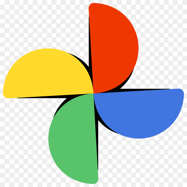 Google logo photos design premium vector PNG