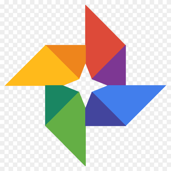 Google photos logo design on transparent PNG