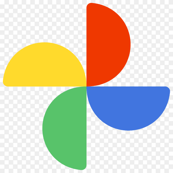 Google photos logo in flat design on transparent background PNG