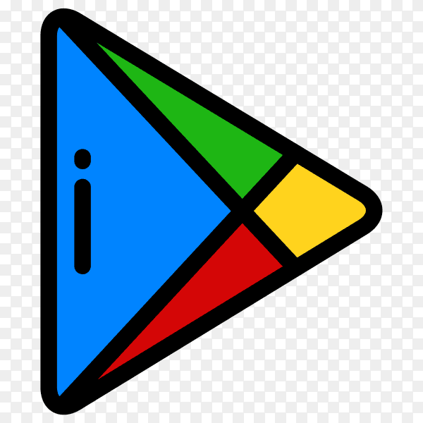 Google play store icon on transparent background PNG