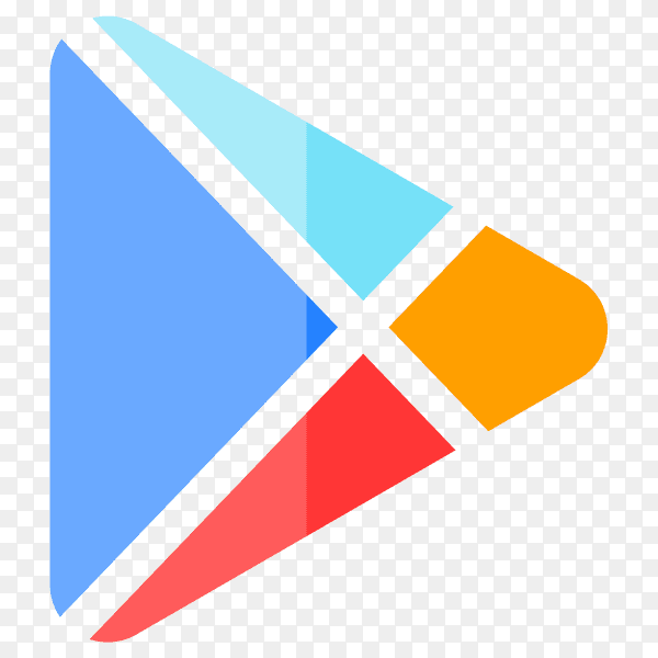 Google play store logo design on transparent PNG