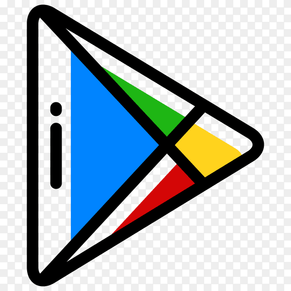 Google play store logo premium vector PNG