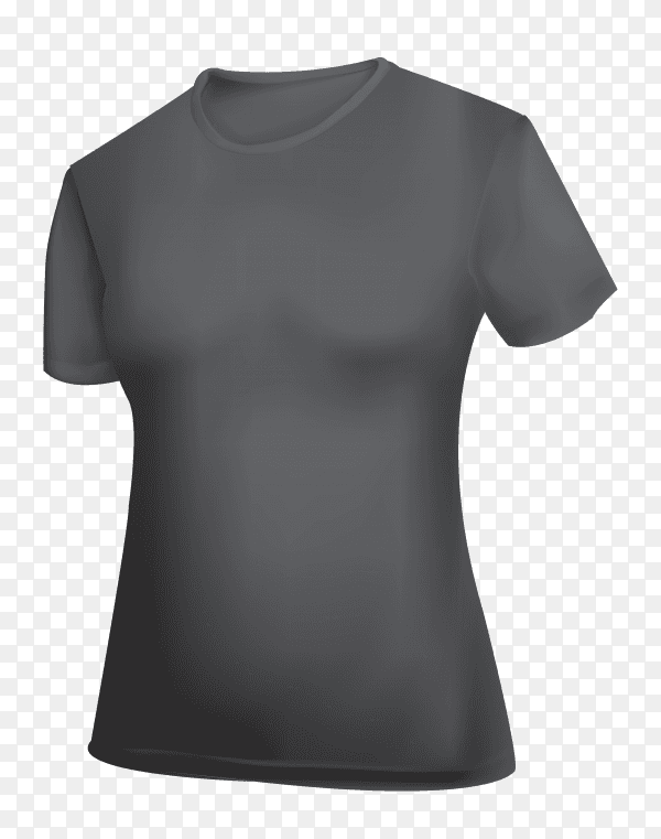 Gray t-shirt in flat design premium vector PNG