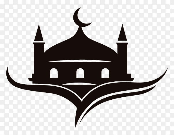 Hand drawn mosque illustration premium vector PNG