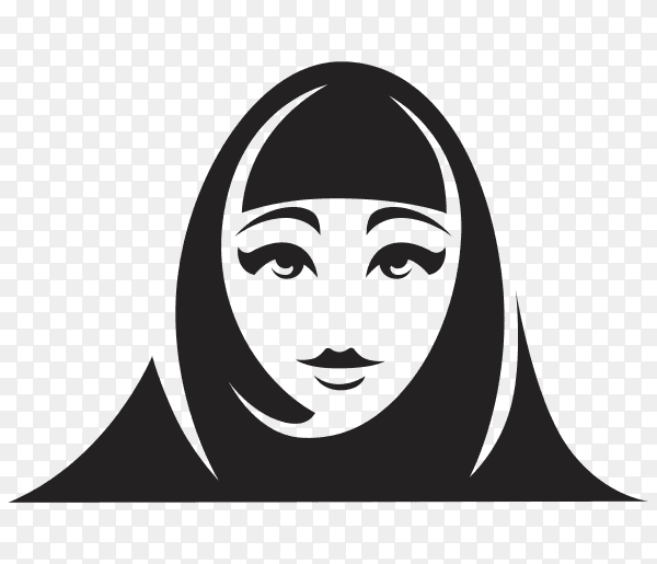 Hand drawn muslim woman in traditional wear premium vector PNG