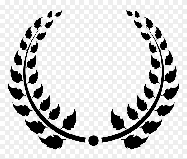 Illustration of floral wreath on transparent background PNG