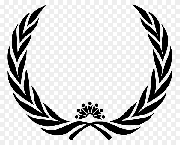 Leave wreath isolated illustration on transparent backgrond PNG