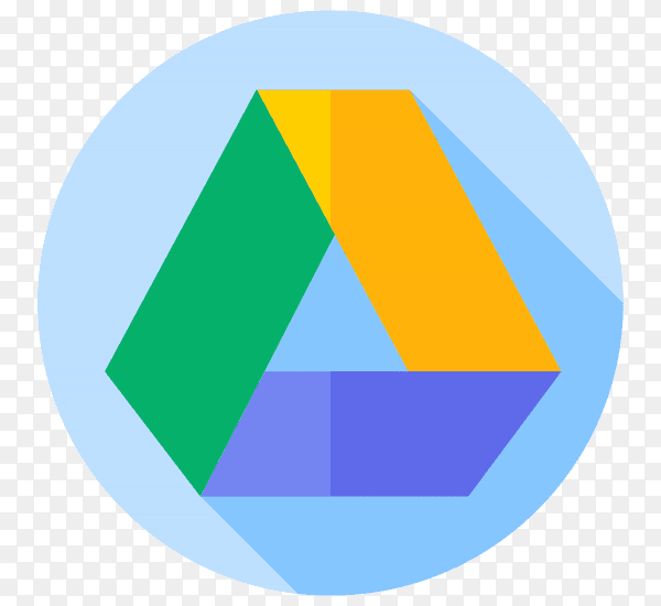Logo google drive in flat design on transparent background PNG