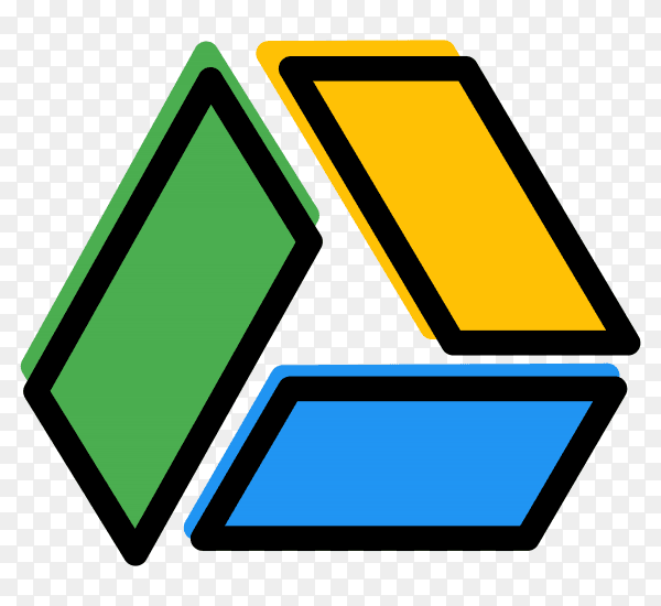 Logo google drive isolated on transparent background PNG